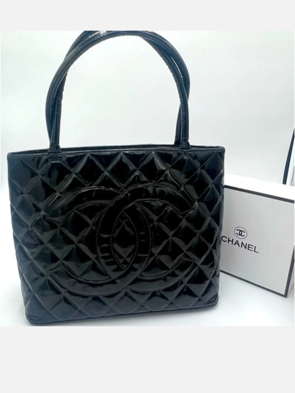 Chanel Black Patent Leather Purse!